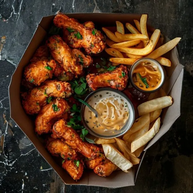 Chicken Mix Platte mit Nuggets und Wings