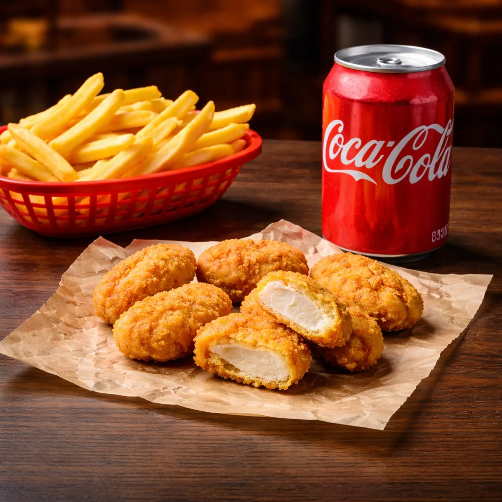 Snack Menü mit Chicken, Pommes und Softdrink